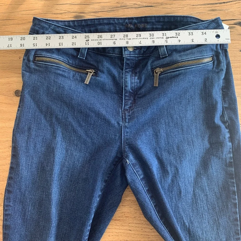 Michael Kors Zipper Pockets Skinny Leg Jean Blue‎ Med Wash Women’s 8 Preloved